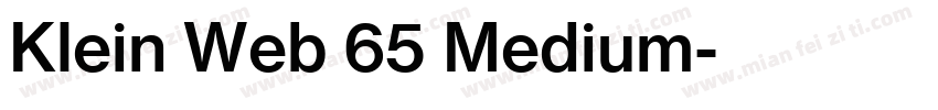Klein Web 65 Medium字体转换